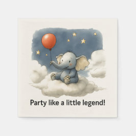 Servilleta De Papel 🎈Adorable Elephant Celebration Napkins 🐘✨