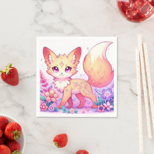 Servilleta De Papel Adorable Fantasy Fox Baby Shower