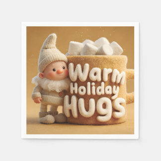 Servilleta De Papel Adorable Felt Gnome with Marshmallow Mug