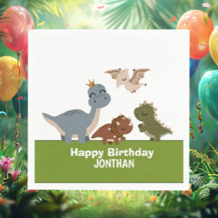Servilleta De Papel Adorable Fiesta de Boho Dinosaur