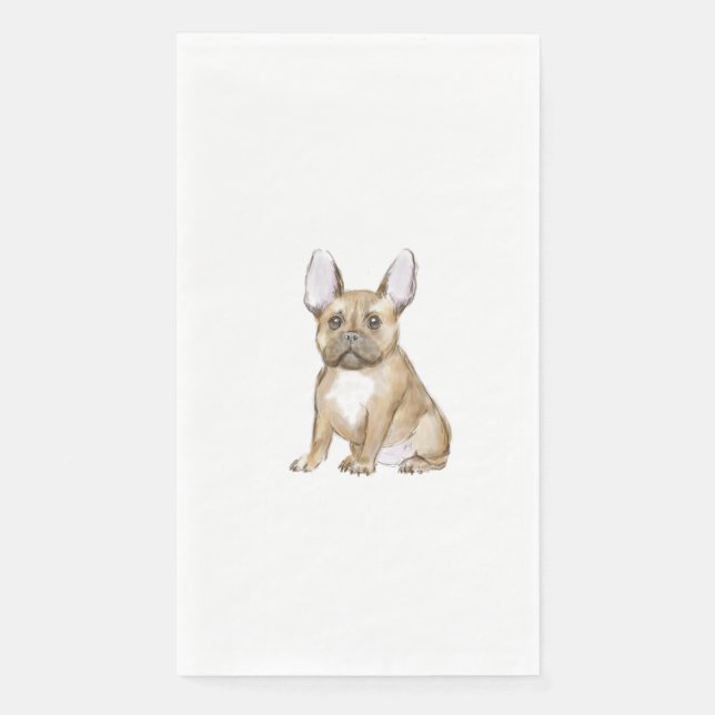 Servilleta De Papel Adorable french bulldog puppy (Anverso)