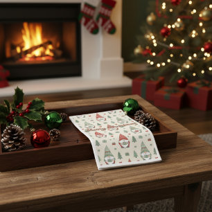 Servilleta De Papel Adorable Gnome de Navidad Escandinavo