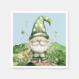 Servilleta De Papel Adorable Green St. Patrick's Day Gnomes
