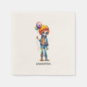 Servilleta De Papel Adorable Kid Zombie - Cute Halloween (2)