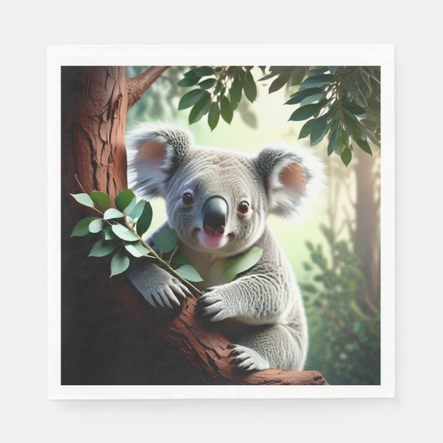 Servilleta De Papel Adorable Koala Bear (Anverso)