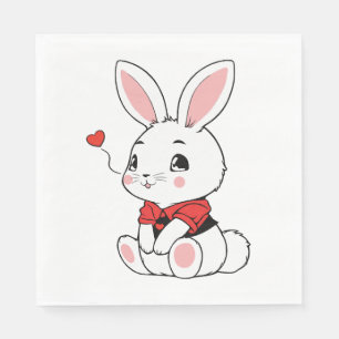Servilleta De Papel Adorable lindo Bunny
