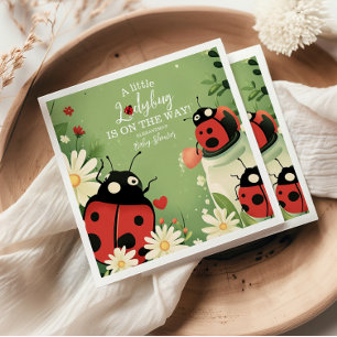 Servilleta De Papel Adorable Little Ladybug Chica Baby Shower