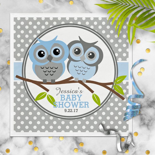 Servilleta De Papel Adorable Owls Baby Shower (Subido por el creador)