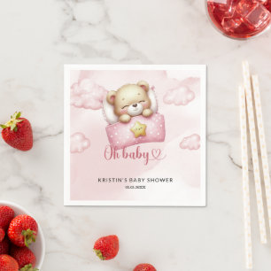 Servilleta De Papel Adorable Teddy Bear Baby Shower