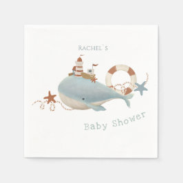 Servilleta De Papel Adorable Whale Baby Shower