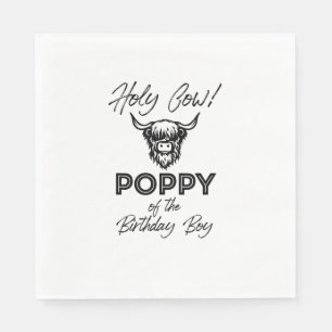 Servilleta De Papel Adormidera De Vaca Holly Del Niño De Cumpleaños, V