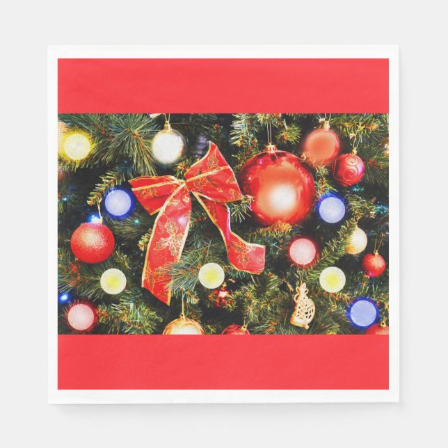 Servilleta De Papel adornos de árbol de Navidad (Anverso)