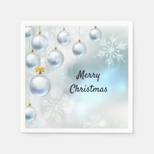 Servilleta De Papel adornos de navidad y copos de nieve