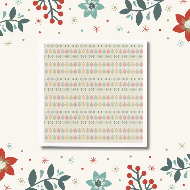 Servilleta De Papel Adornos Navideños Pastel (Subido por el creador)