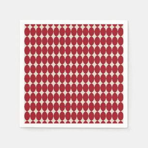 Servilleta De Papel Adornos Navideños Rojos Modernos y Elegantes
