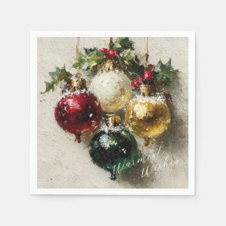 Servilleta De Papel Adornos Navideños Vintage