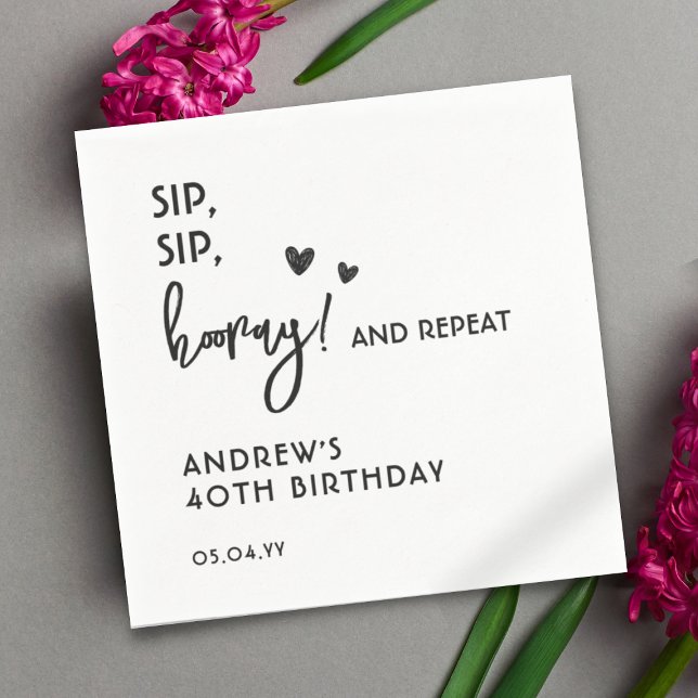 Servilleta De Papel Adultos 40 años de raza negra y blanca, sencillos  (Subido por el creador)