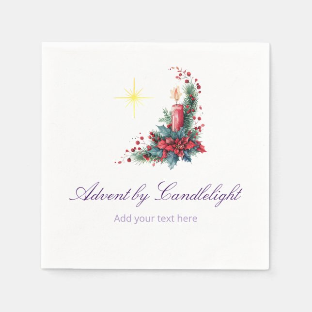 Servilleta De Papel Advent by Candlelight Women Ministry P Christmas (Anverso)