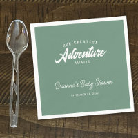 Adventure Awaits Forest Green Baby Shower
