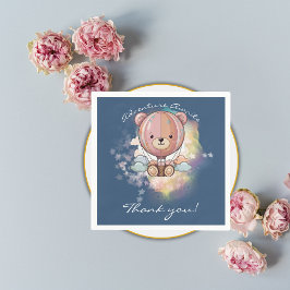Servilleta De Papel Adventure Awath Bear Hot Air Balloon Baby Shower