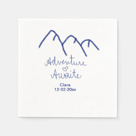 Servilleta De Papel Adventure awath blue mountain heart add name