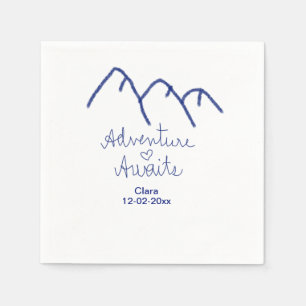 Servilleta De Papel Adventure awath blue mountain heart add name