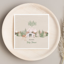 Servilleta De Papel Adventure Awath Sage Green Mountain Baby Shower