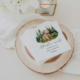 Servilleta De Papel Adventure Awath Woodland Bear Baby Shower