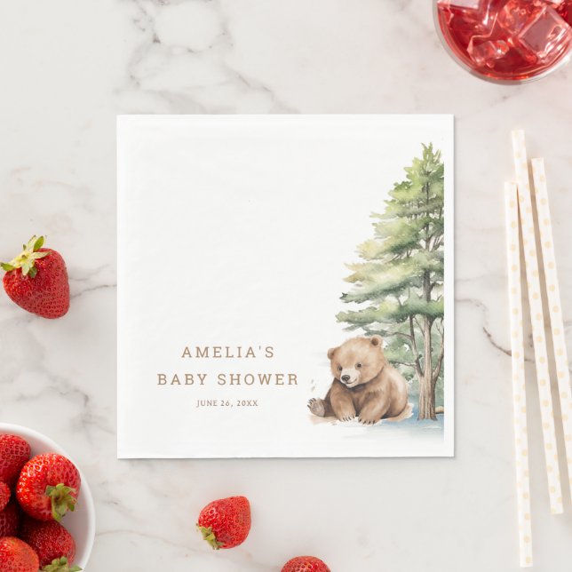 Servilleta De Papel Adventure Awath Woodland Teddy Bear (In situ)