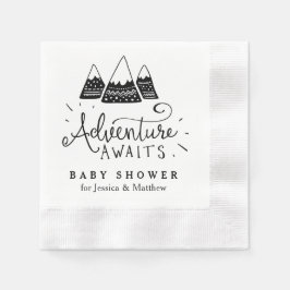 Servilleta De Papel Adventure Baby Shower Napkins con Montañas Cutas