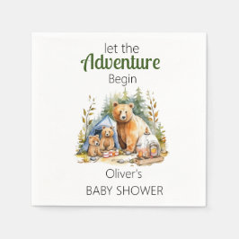 Servilleta De Papel Adventure Begin Woodland Baby Shower