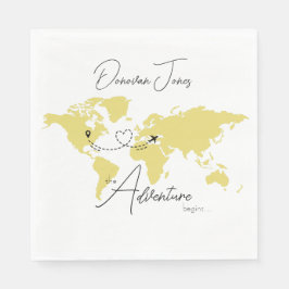 Servilleta De Papel Adventure Begins College Graduation Party