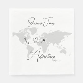 Servilleta De Papel Adventure Begins College Graduation Party