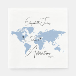 Servilleta De Papel Adventure Begins College Graduation Party