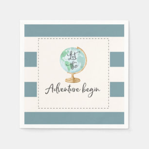 Servilleta De Papel Adventure Begins Fiesta de Baby Shower Napkin