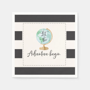 Servilleta De Papel Adventure Begins Fiesta de Baby Shower Napkin