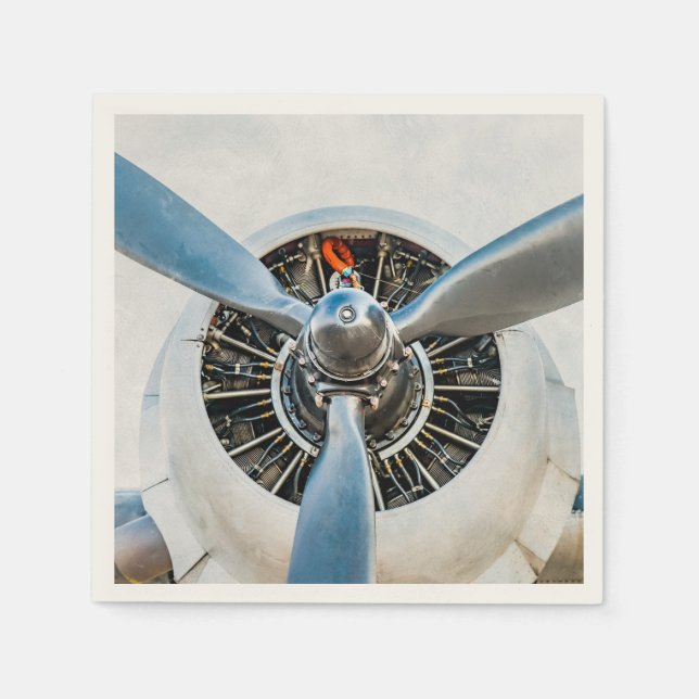 Servilleta De Papel Aeronaves Douglas DC-3. Hélice (Anverso)