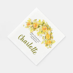 Servilleta De Papel Aerosol floral amarillo de la gratitud