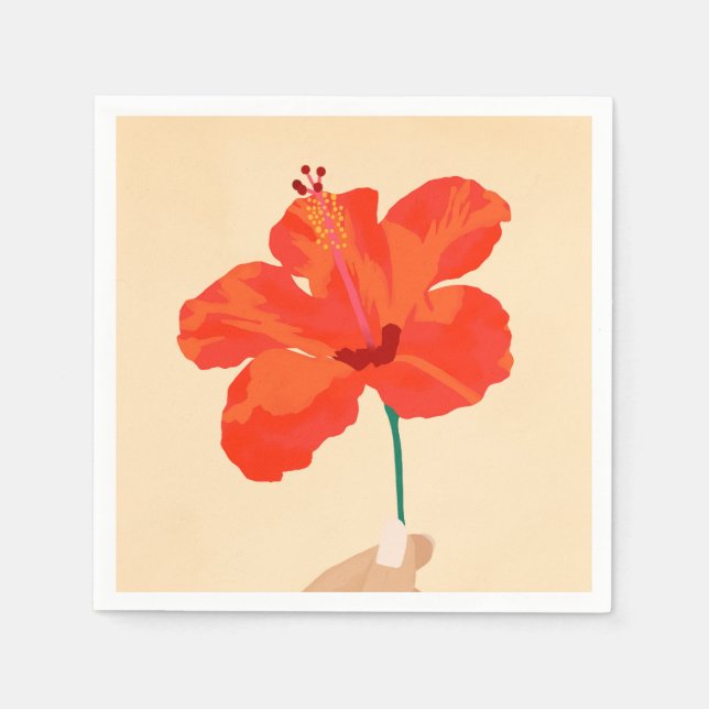 Servilleta De Papel Afecto a Hibiscus (Anverso)