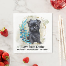 Servilleta De Papel Affen Pinscher Perro Tropical Foto Boda 
