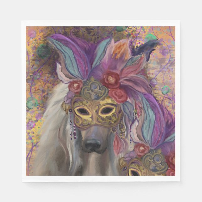 SERVILLETA DE PAPEL AFGHAN HOUND (Anverso)