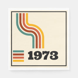 Servilleta De Papel Afiche retro vintage de 1973 Cumpleaños o Reunión