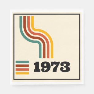 Servilleta De Papel Afiche retro vintage de 1973 Cumpleaños o Reunión