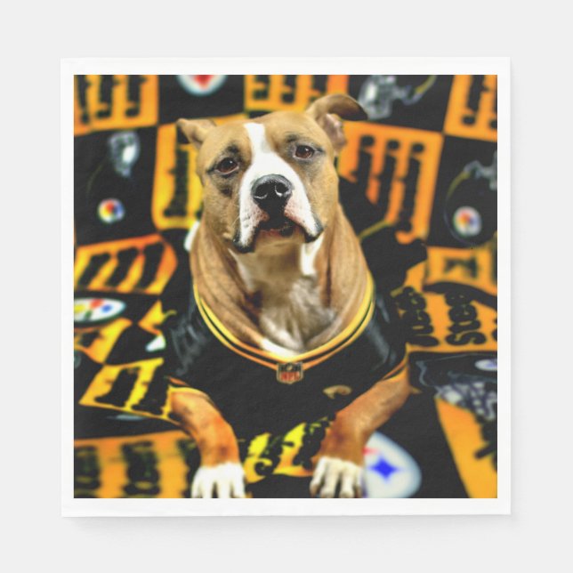 Servilleta De Papel Aficionado del Fútbol Salvavidas Pitbull (Anverso)