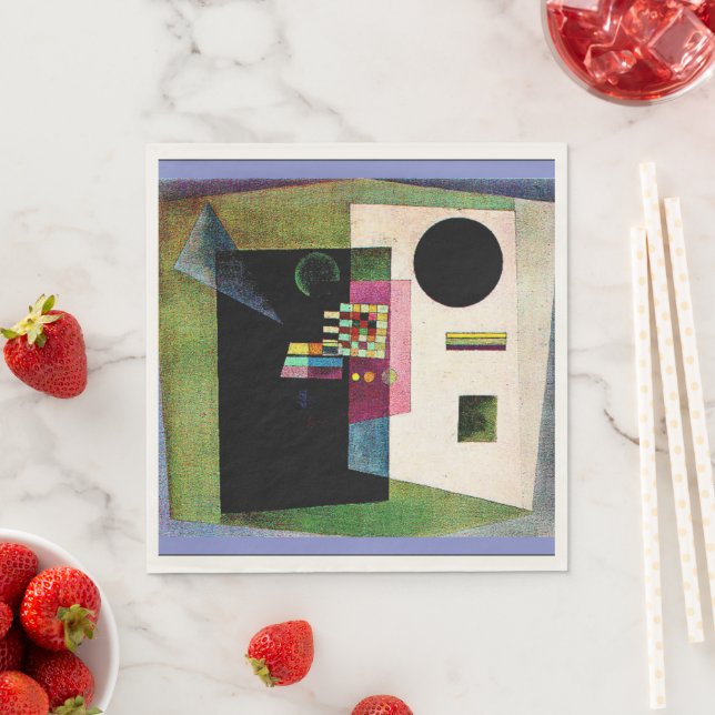 Servilleta De Papel Afirmando, pintura abstracta de Kandinsky, (In situ)