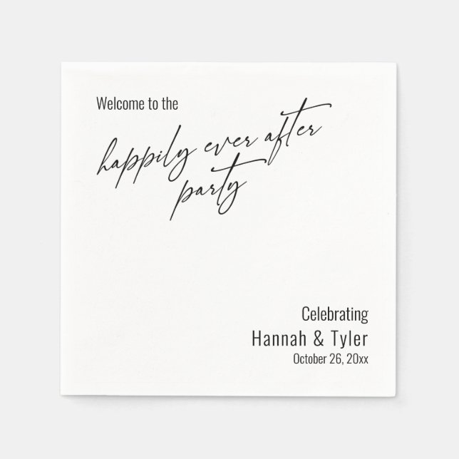 Servilleta De Papel Afortunadamente, después de una elegante tipografí (Anverso)