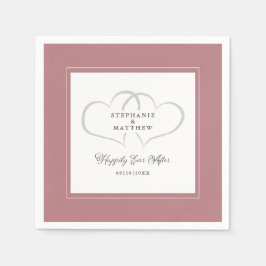 Servilleta De Papel Afortunadamente Después Del Compromiso Boda, Rosa 