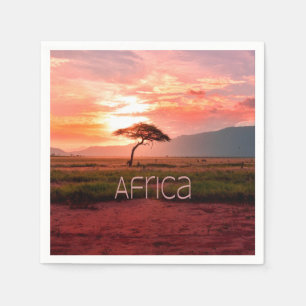 Servilleta De Papel Africa Sunset African