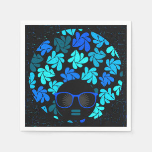 Servilleta De Papel Afro Diva Azul