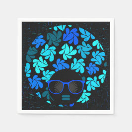 Servilleta De Papel Afro Diva Turquoise Verde azulado Napkins